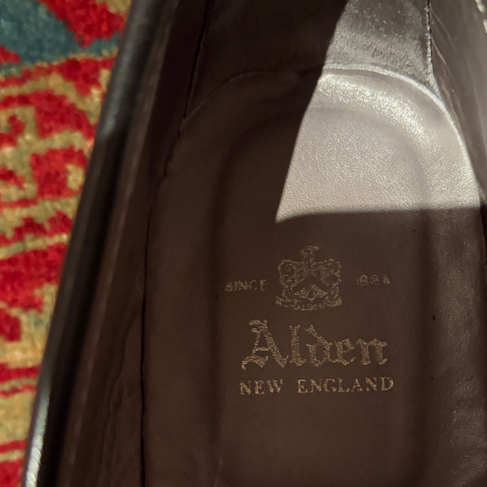 Alden Black Leather Slip-On Loafers - Picture 3 of 4